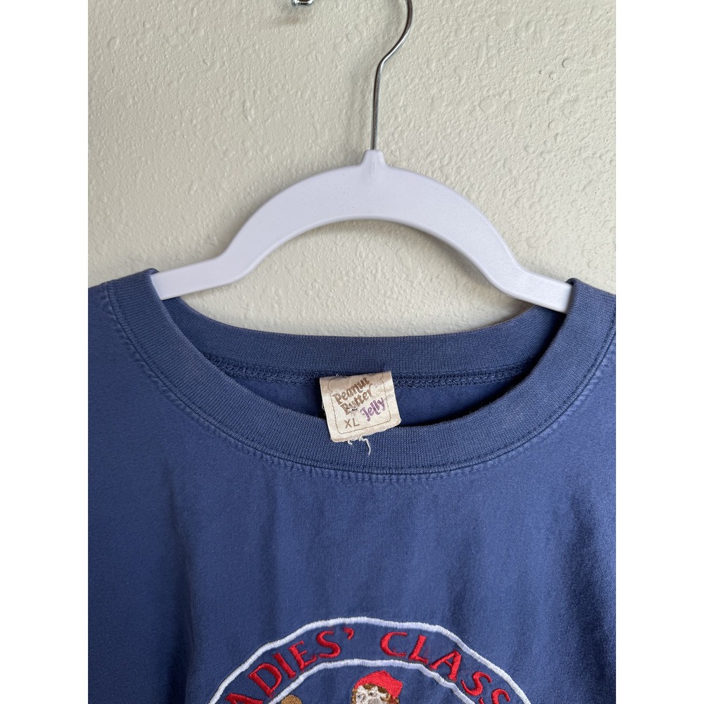 Peanut Butter & Jelly Vintage Ladies Classic 1930 Golf Sweatshirt XL Navy Blue - Picture 3 of 7